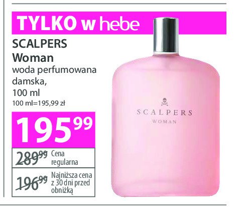 Woda perfumowana Scalpers woman promocja