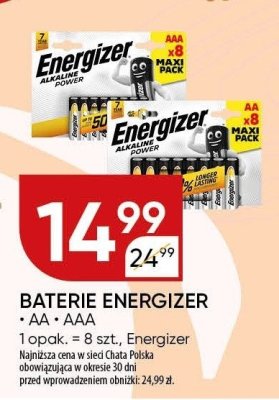 Baterie Energizer AA/AAA promocja w Chata Polska
