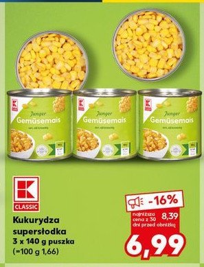 Kukurydza K-classic promocja