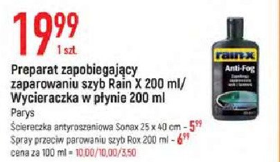 Spray przeciw roszeniu się szyb Rox promocja