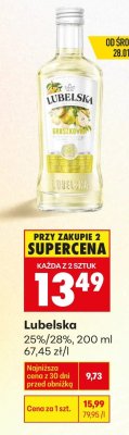 Wódka Lubelska gruszkowa 25%, 200 ml promocja w Biedronka