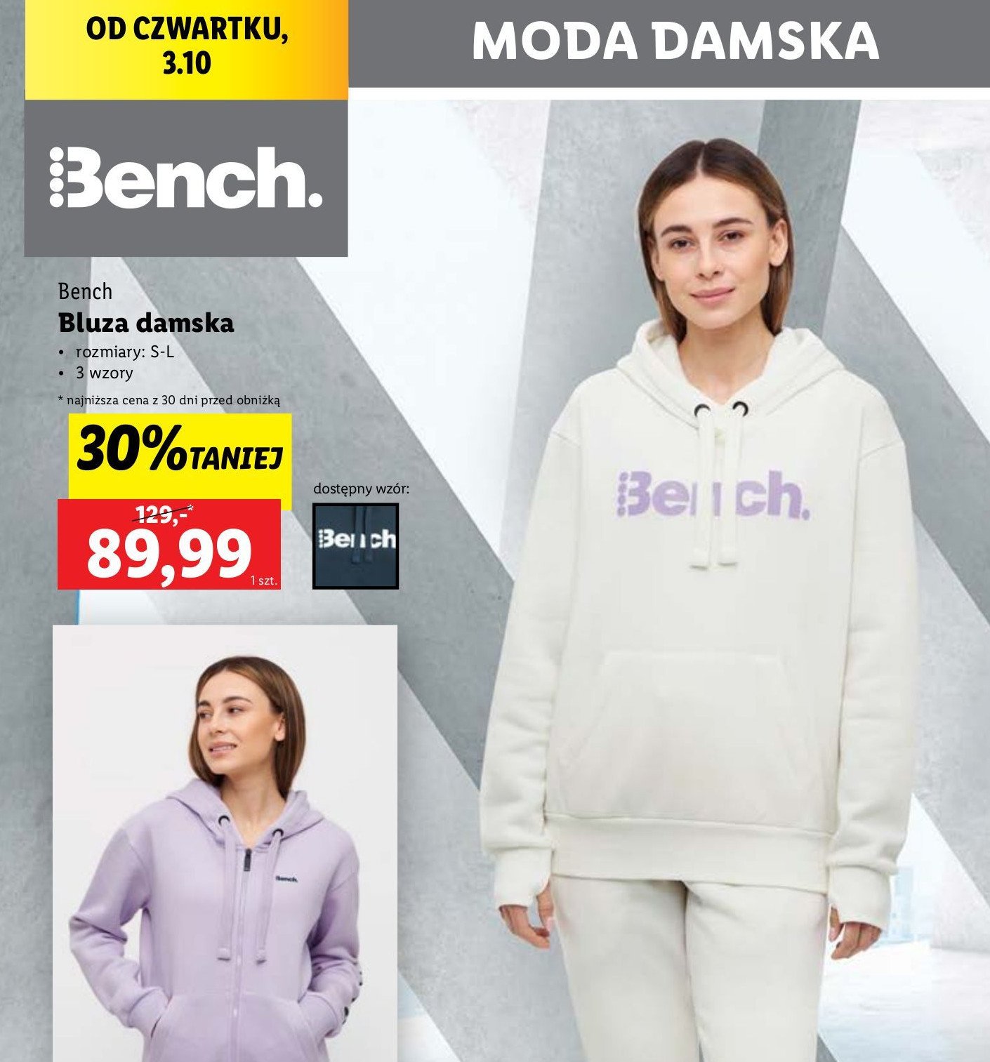 Bluza damska s-l Bench promocja w Lidl