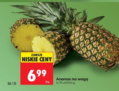 Ananas na wagę promocja w Biedronka
