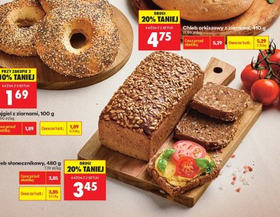 Chleb orkiszowy z ziarnami promocja w Biedronka