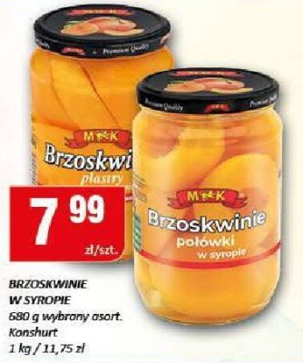 Brzoskwinie w syropie Mex 680g promocja w Chorten