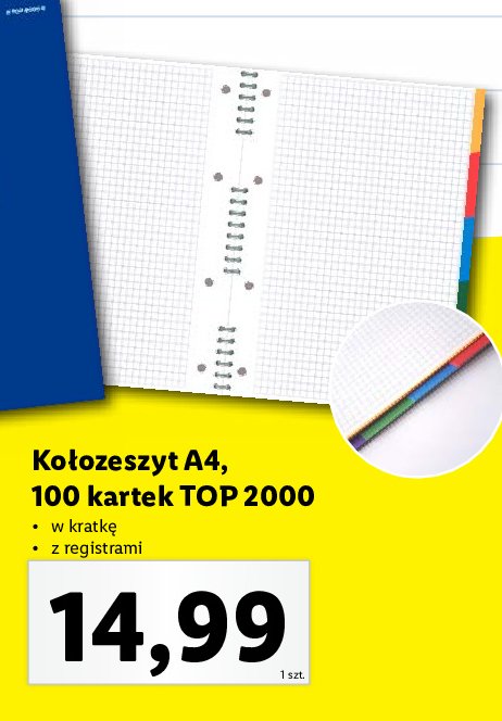 Kołozeszyt a4 100 kartek Top-2000 promocja