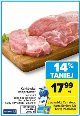 Karkówka wieprzowa bez kości promocja w Carrefour Market
