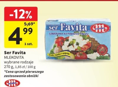 Ser Favita MLEKOVITA wybrane rodzaje promocja w Intermarche