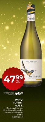 Wino TOMTIT białe wytrawne 0,75 L promocja w Duży Ben