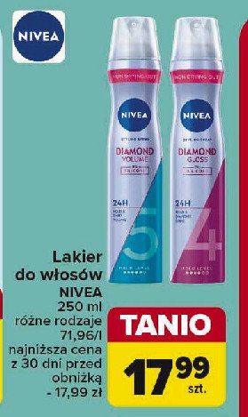 Lakier do włosów Nivea diamond gloss care promocja