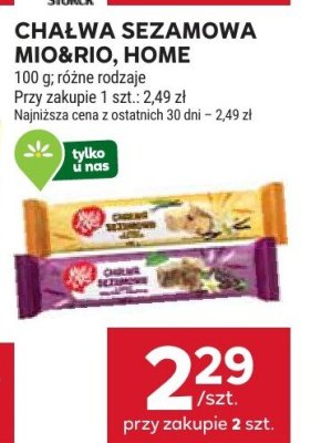 Chałwa sezamowa Mio&Rio, Home promocja w Stokrotka