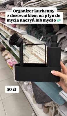 Organizer kuchenny z dozownikiem na płyn do mycia naczyń lub mydło Pepco promocja w Pepco