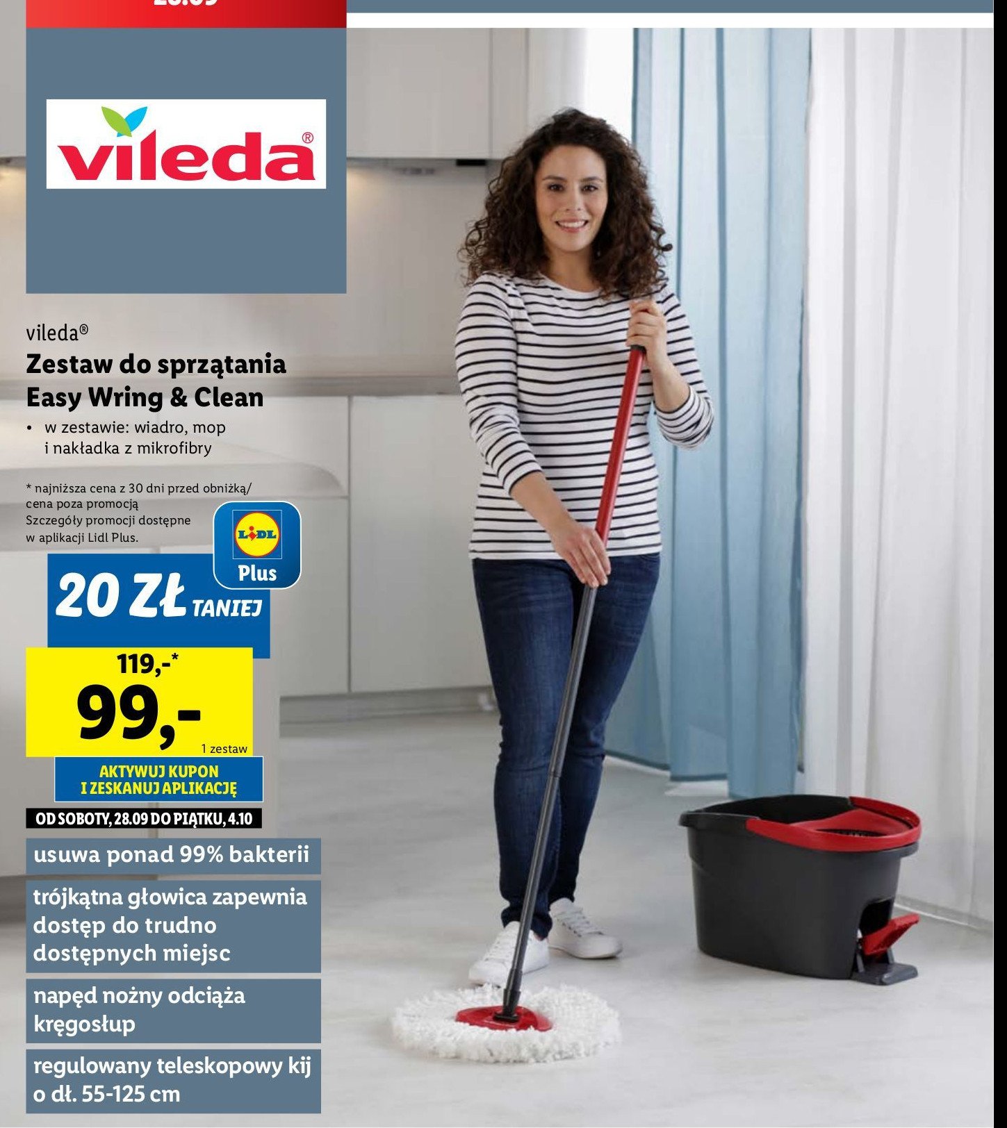 Mop easy wring and clean + wiadro Vileda promocja