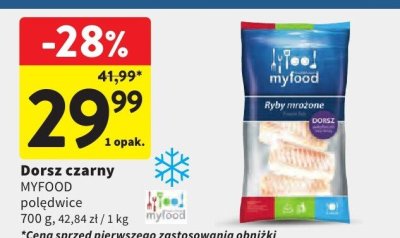 Dorsz czarny MYFOOD polędwice promocja w Intermarche