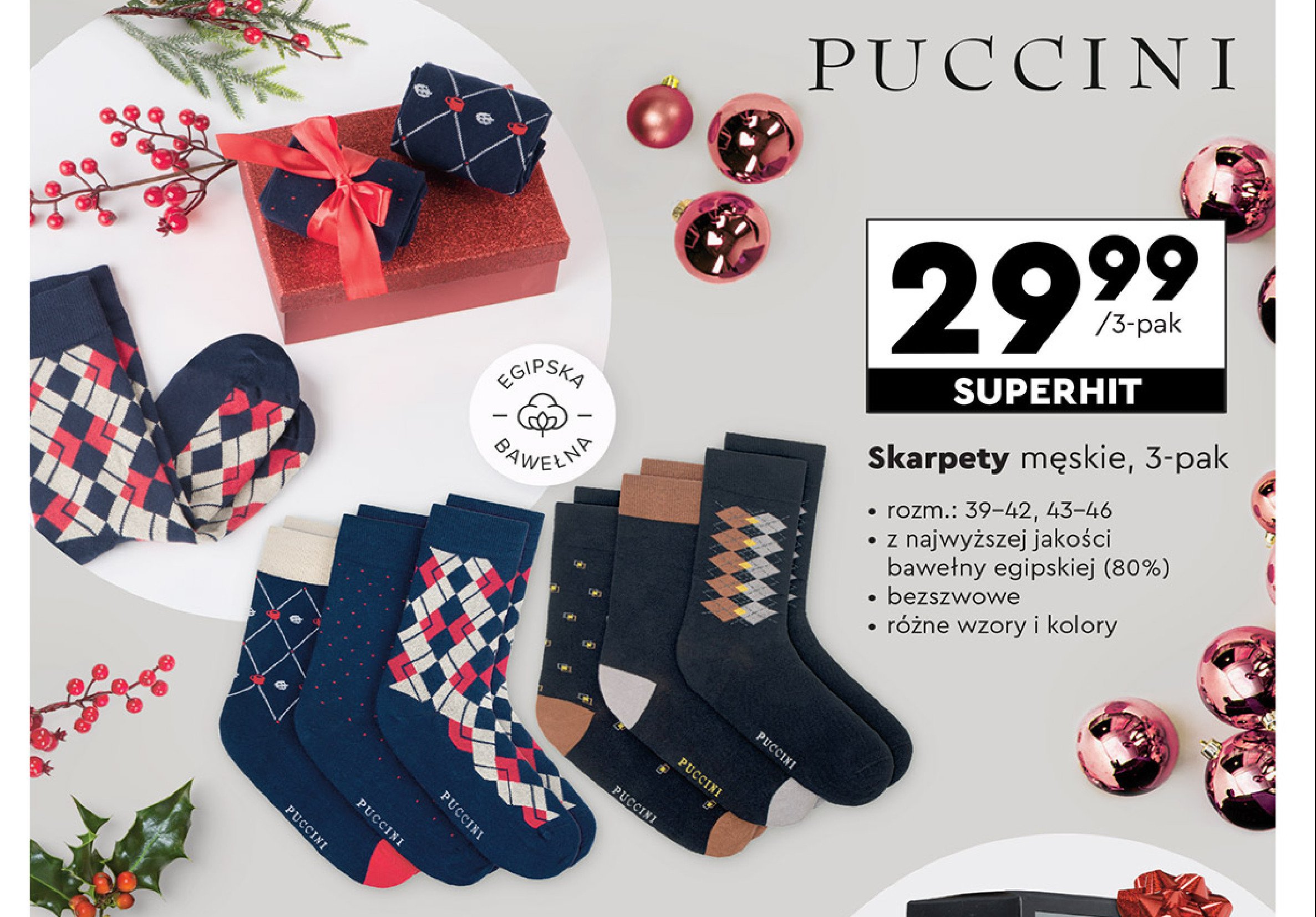 Skarpety męskie 39-42 Puccini promocja