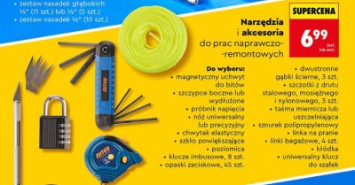 Narzędzia i akcesoria do prac naprawczo-remontowych promocja w Biedronka