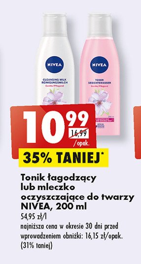 Mleczko oczyszczające cera sucha i wrażliwa Nivea face essentials promocja