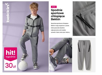 Spodnie sportowe chłopięce  promocja w Pepco