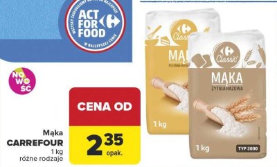 Mąka różne rodzaje Carrefour promocja w Carrefour Market