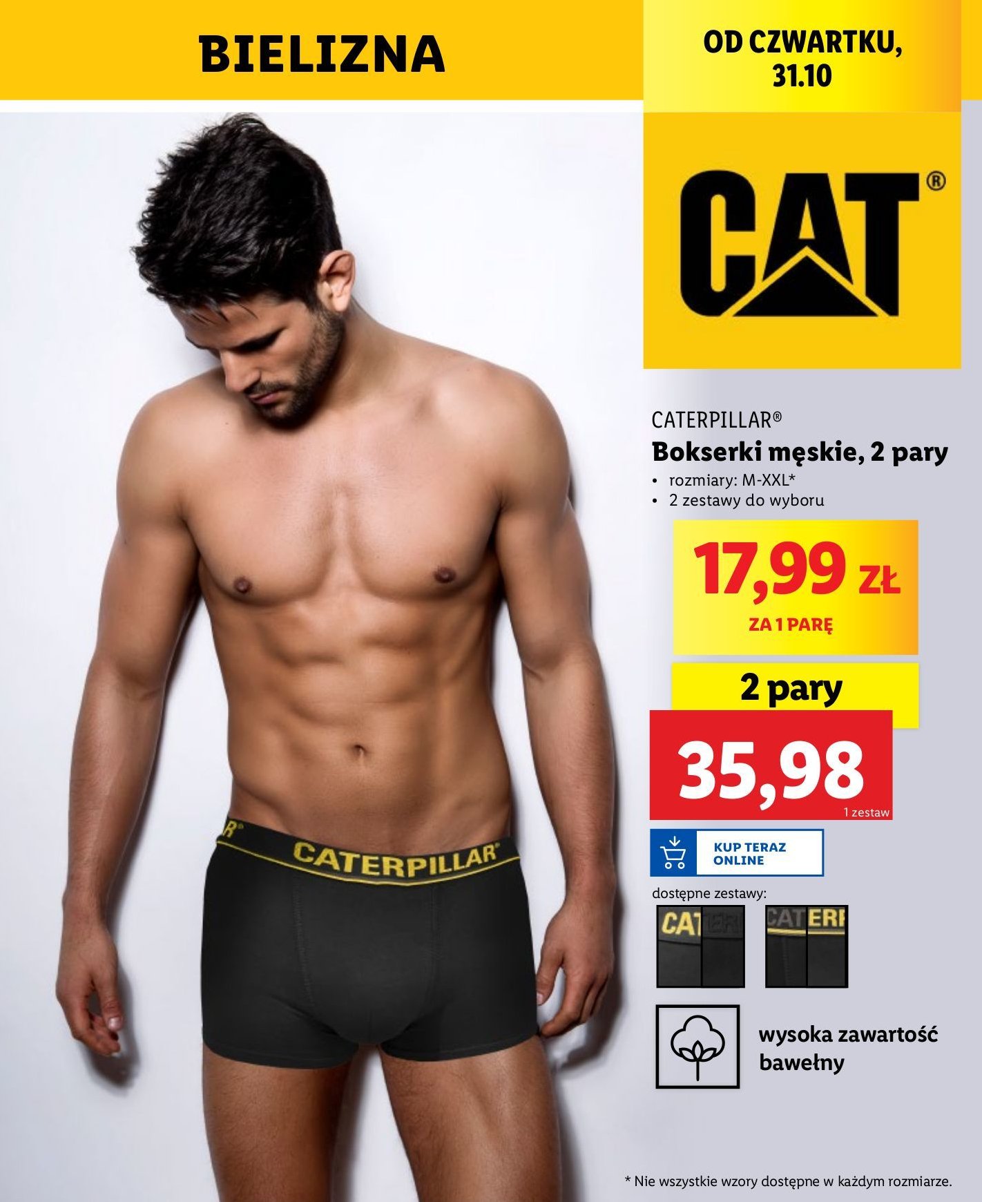 Bokserki męskie m-2xl Cat promocja