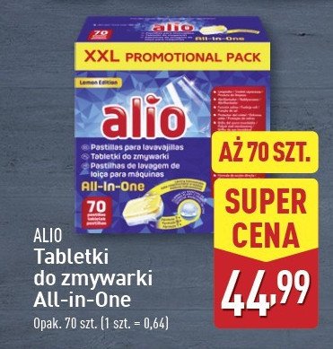 Tabletki do zmywarki all in one Alio promocja