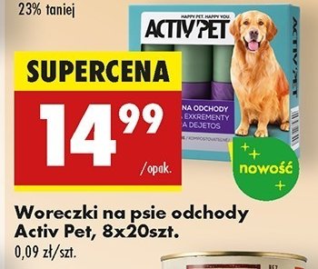 Worki na psie odchody Activ pet promocja w Biedronka
