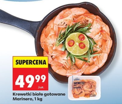 Krewetki białe gotowane Marinero promocja w Biedronka