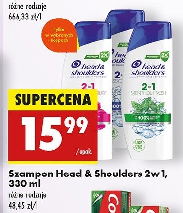 Szampon do włosów smooth & silky Head&shoulders promocja w Biedronka