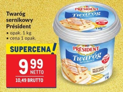 Twaróg sernikowy Président promocja w Makro