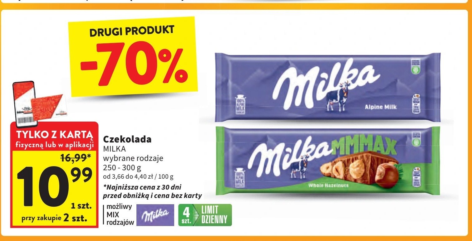 Czekolada whole hazelnuts Milka mmmax promocja