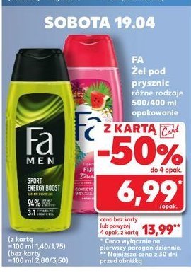 Żel pod prysznic Fa fiji dream promocja