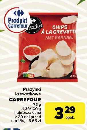 Prażynki krewetkowe Carrefour promocja