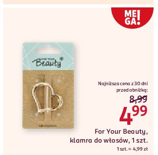 Klamra do włosów For your beauty promocja w Rossmann