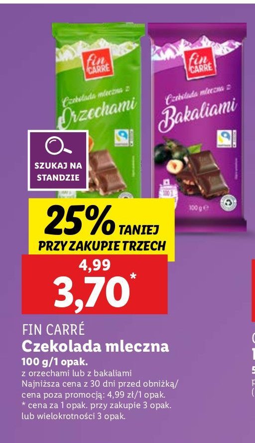 Czekolada z orzechami laskowymi Fin carre promocja