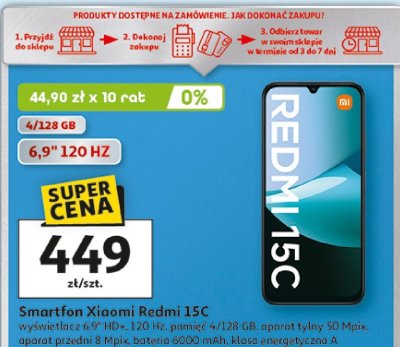 Smartfon Xiaomi Redmi 15C promocja w Auchan