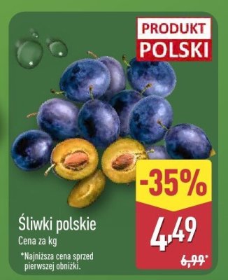 Śliwki polskie promocja w Aldi