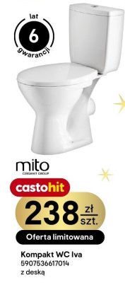 Kompakt WC Iva Mito Castohit promocja w Castorama