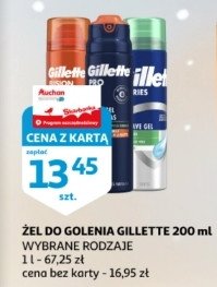 Żel do golenia sensitive Gillette series promocja