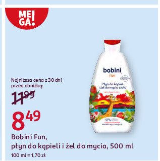 Płyn do kąpieli i żel do mycia ciała truskawka Bobini fun promocja w Rossmann