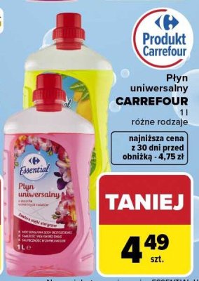 Płyn uniwersalny 1 l, różne rodzaje CARREFOUR promocja w Carrefour Market