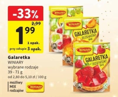 Galaretka WINIARY wybrane rodzaje promocja w Intermarche