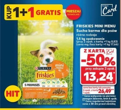 Karma dla psa kurczak i warzywa Friskies mini menu Purina friskies promocja