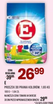 Proszek do prania kolorów E, 1.65 kg promocja w Drogerie Natura