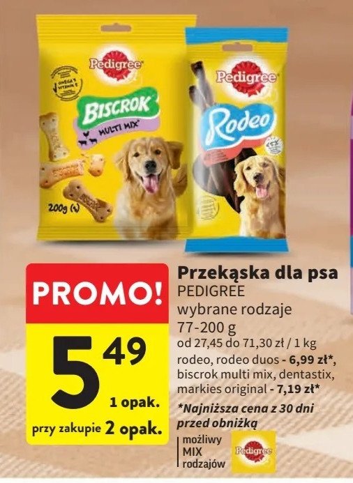 Przysmak dla psa Pedigree markies promocja w Intermarche