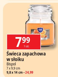 Świeca w słoiku 7 x 9.9 cm Aura fragrances candles promocja