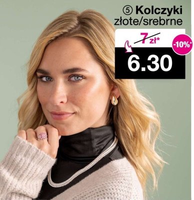 Kolczyki złote/srebrne promocja w Woolworth