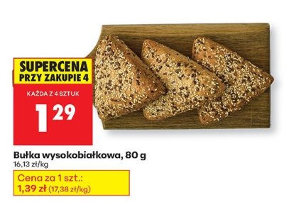 Bułka wysokobiałkowa z otrębami żytnimi promocja w Biedronka