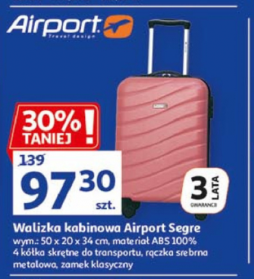 Walizka kabinowa segre 50 x 20 x 34 cm Airport promocja