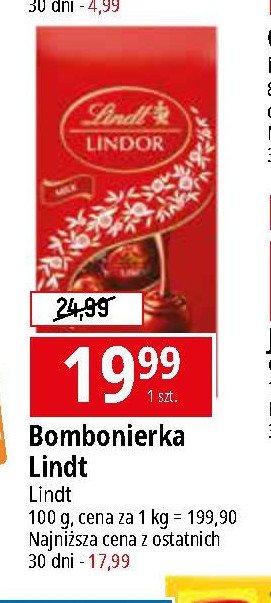 Bombonierka Milk Lindt Lindor promocja