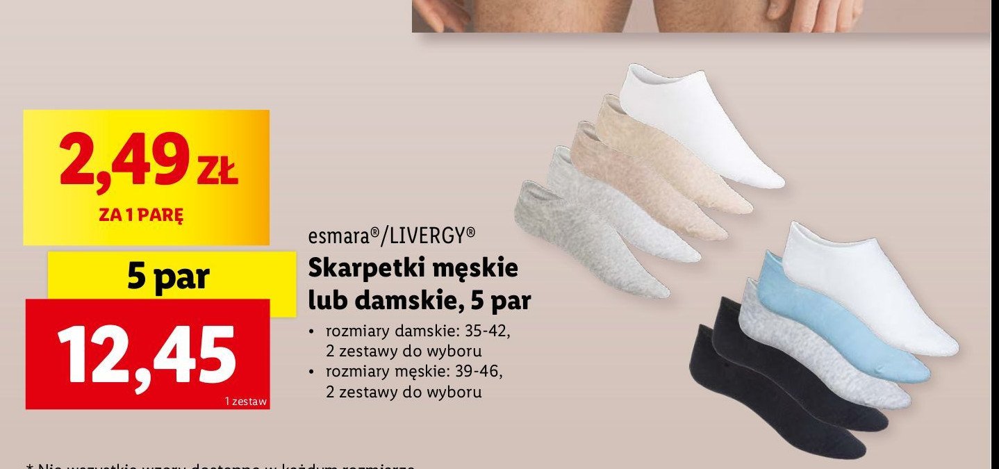 Skarpetki męskie 39-45 Esmara promocja